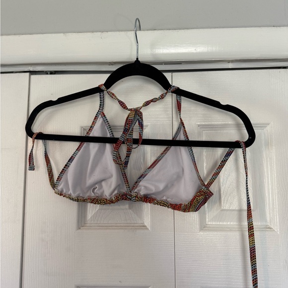 Multicolor Chevron Triangle Bikini Top - Picture 2 of 2